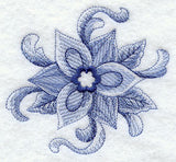 Delft Blue Poinsettia