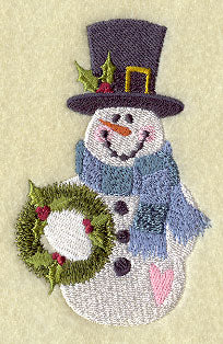 Country Christmas Snowman - Wreath
