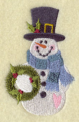 Country Christmas Snowman - Wreath