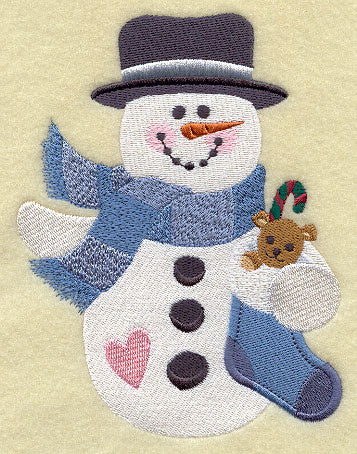 Country Christmas Snowman - Stocking