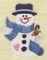 Country Christmas Snowman - Stocking