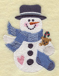 Country Christmas Snowman - Stocking