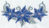 Blue Christmas Poinsettia Spray