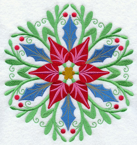 Suzani Medallion - Poinsettia