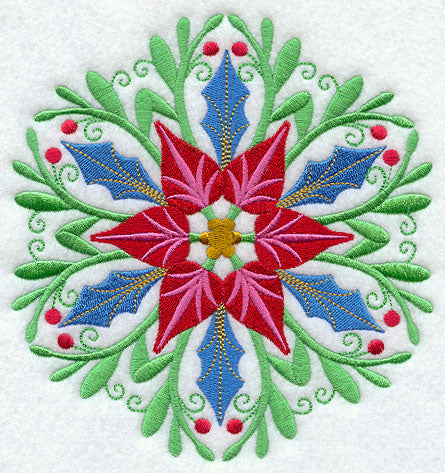 Suzani Medallion - Poinsettia