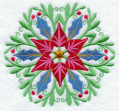 Suzani Medallion - Poinsettia
