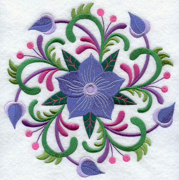 Suzani Medallion - Christmas Rose