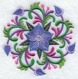 Suzani Medallion - Christmas Rose