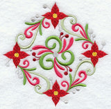 Suzani Medallion - Mistletoe and Poinsettia
