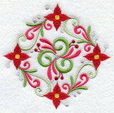 Suzani Medallion - Mistletoe and Poinsettia