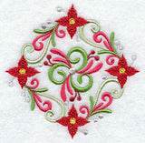 Suzani Medallion - Mistletoe and Poinsettia