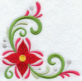 Suzani Mistletoe and Poinsettia Corner