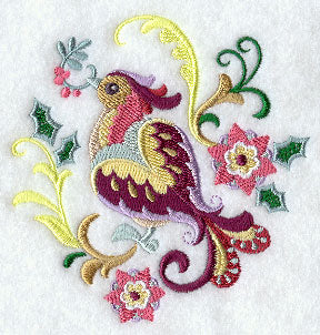 Suzani Christmas Bird - Berries