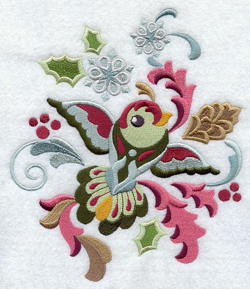 Suzani Christmas Bird - Snowflakes