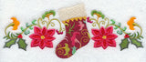 Suzani Stocking and Poinsettias