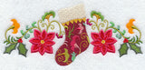 Suzani Stocking and Poinsettias
