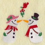 Under the Mistletoe - Happy Snow Couple