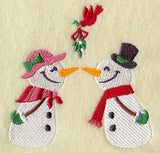 Under the Mistletoe - Happy Snow Couple