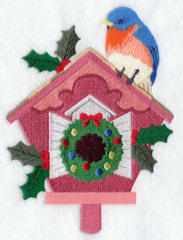 Christmas Birdhouse - Bluebird