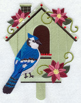 Christmas Birdhouse - Blue Jay