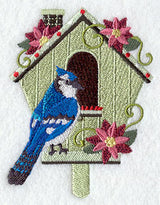 Christmas Birdhouse - Blue Jay