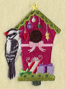 Christmas Birdhouse - Downy Woodpecker