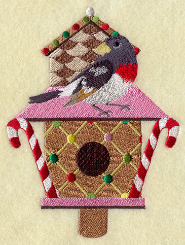 Christmas Birdhouse - Rose-breasted Grosbeak