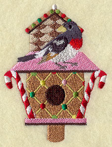 Christmas Birdhouse - Rose-breasted Grosbeak