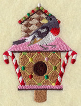 Christmas Birdhouse - Rose-breasted Grosbeak