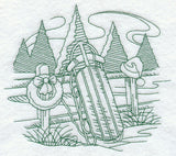 Country Christmas Sketch - Sled