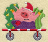 Christmas Tractor Pull - Pig