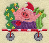 Christmas Tractor Pull - Pig