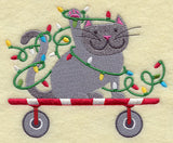 Christmas Tractor Pull - Cat