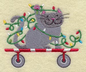 Christmas Tractor Pull - Cat