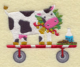 Christmas Tractor Pull - Cow