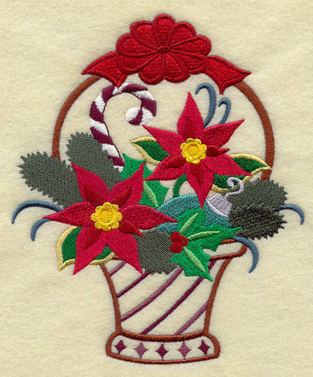 Christmas Basket - Poinsettias