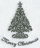 Holiday Damask - Merry Christmas Tree
