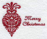 Holiday Damask - Merry Christmas Ornament