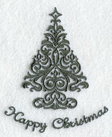 Holiday Damask - Happy Christmas Tree