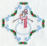 Vintage Snowman and Holly