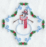 Vintage Snowman and Holly