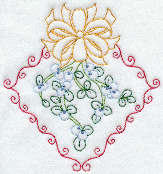 Vintage Mistletoe and Ribbon