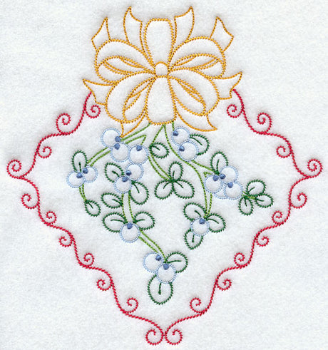 Vintage Mistletoe and Ribbon