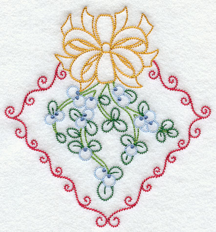 Vintage Mistletoe and Ribbon