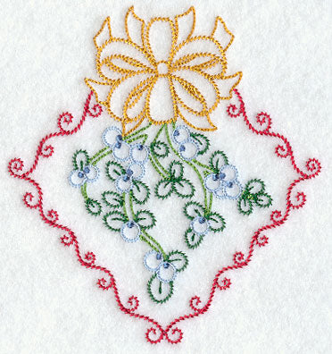 Vintage Mistletoe and Ribbon