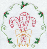 Vintage Candy Canes and Holly