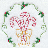 Vintage Candy Canes and Holly