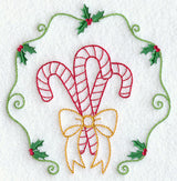 Vintage Candy Canes and Holly