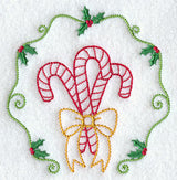 Vintage Candy Canes and Holly