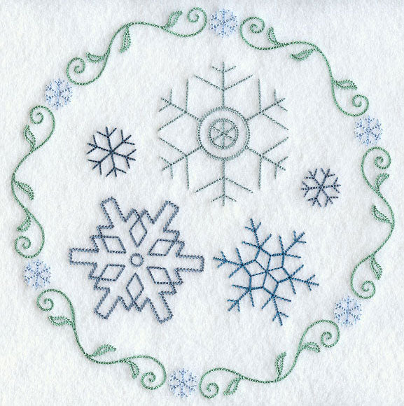 Vintage Snowflakes Circle